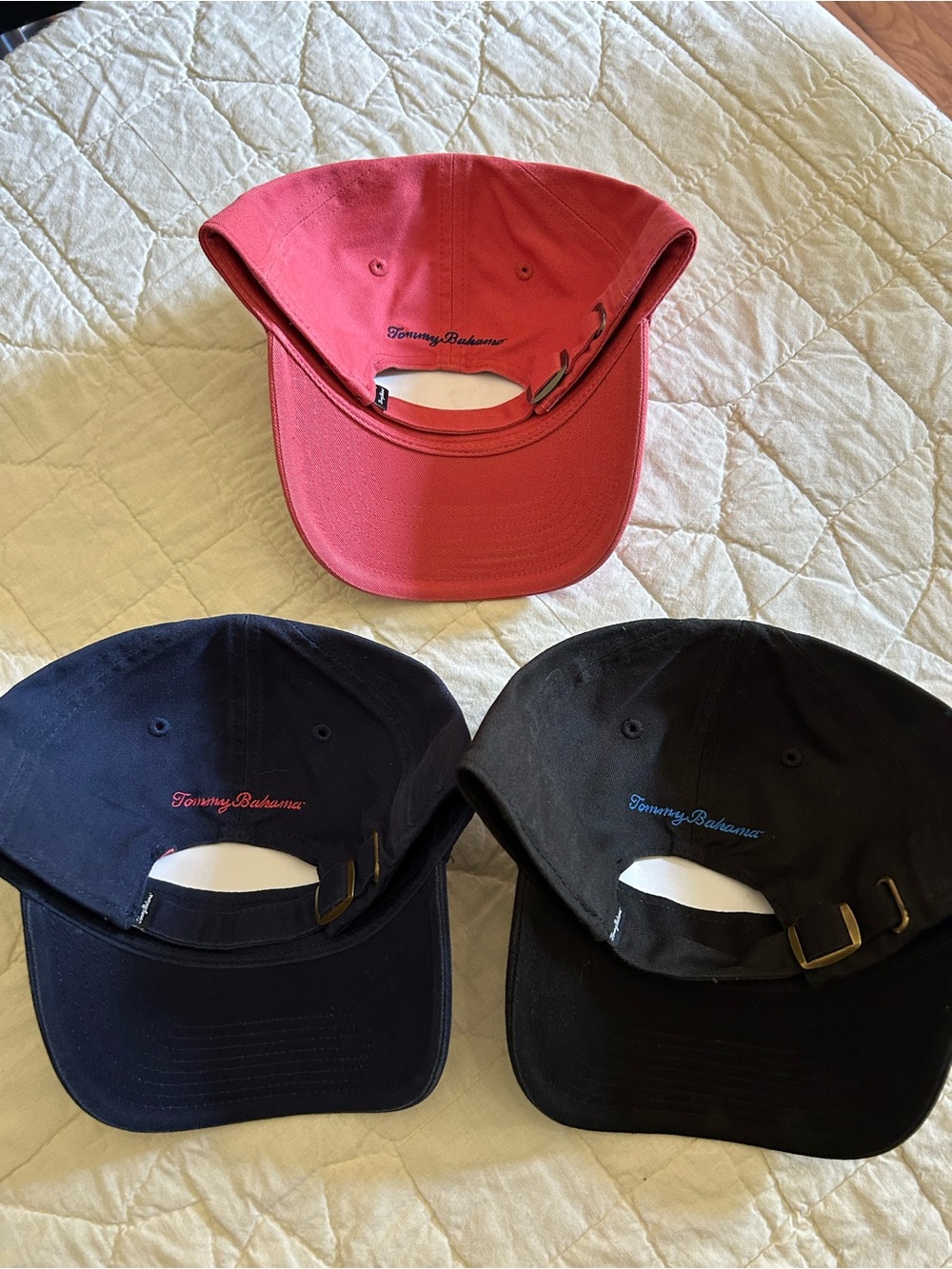 Tommy Bahama Navy, Black & Pink Marlin Logo Baseball Caps - Picture 6 of 9
